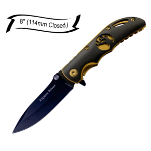 PIPERS RIVER FOLDING KNIFE - Large - Black/Gold