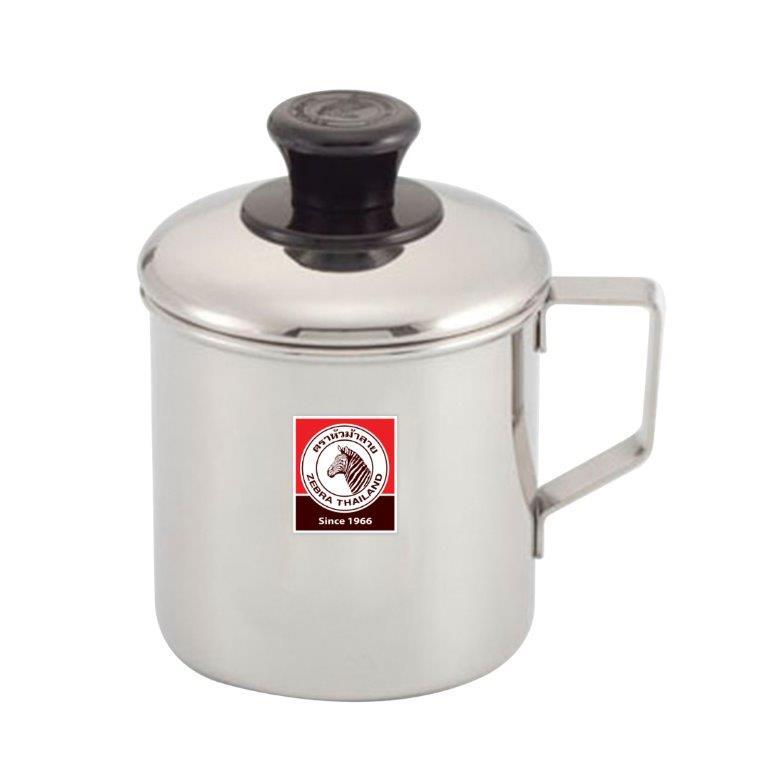 ZEBRA STAINLESS STEEL CUP W/LID
