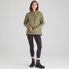 Ridgeline Womens Ballistic Fleece Hoodie Khaki Green