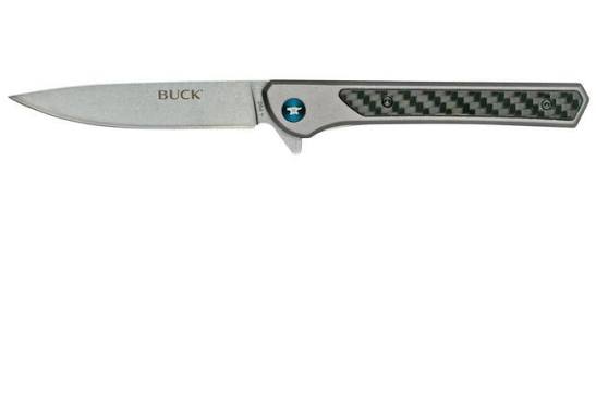 BUCK CAVALIER GREY 3 1/2" DROP POINT KNIFE