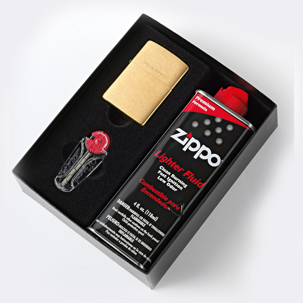 Zippo Lighter Box Set - Brass Finish