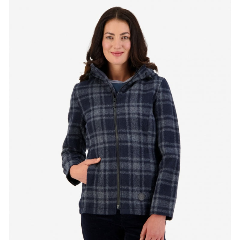 SWANDRI SEATTLE LADIES HOODY CHARCOAL GRID