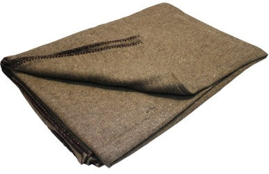 Huss Olive Army Blanket 55% Wool