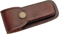 Plain Brown Leather Pouch 101mm