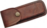 PLAIN LEATHER POUCH 127MM LRG