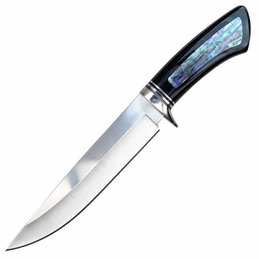 Buckshot Opal Inlay Handle Fixed Blade