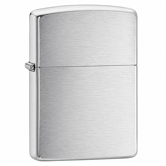 Vintage Zippo Lighter - Chrome Brush Finish