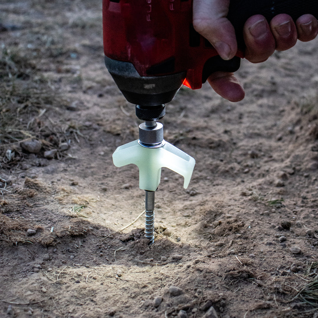 SUPEX GLOW-IN-THE-DARK SCREW IN TENT PEG