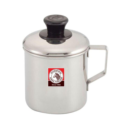 ZEBRA STAINLESS STEEL CUP W/LID