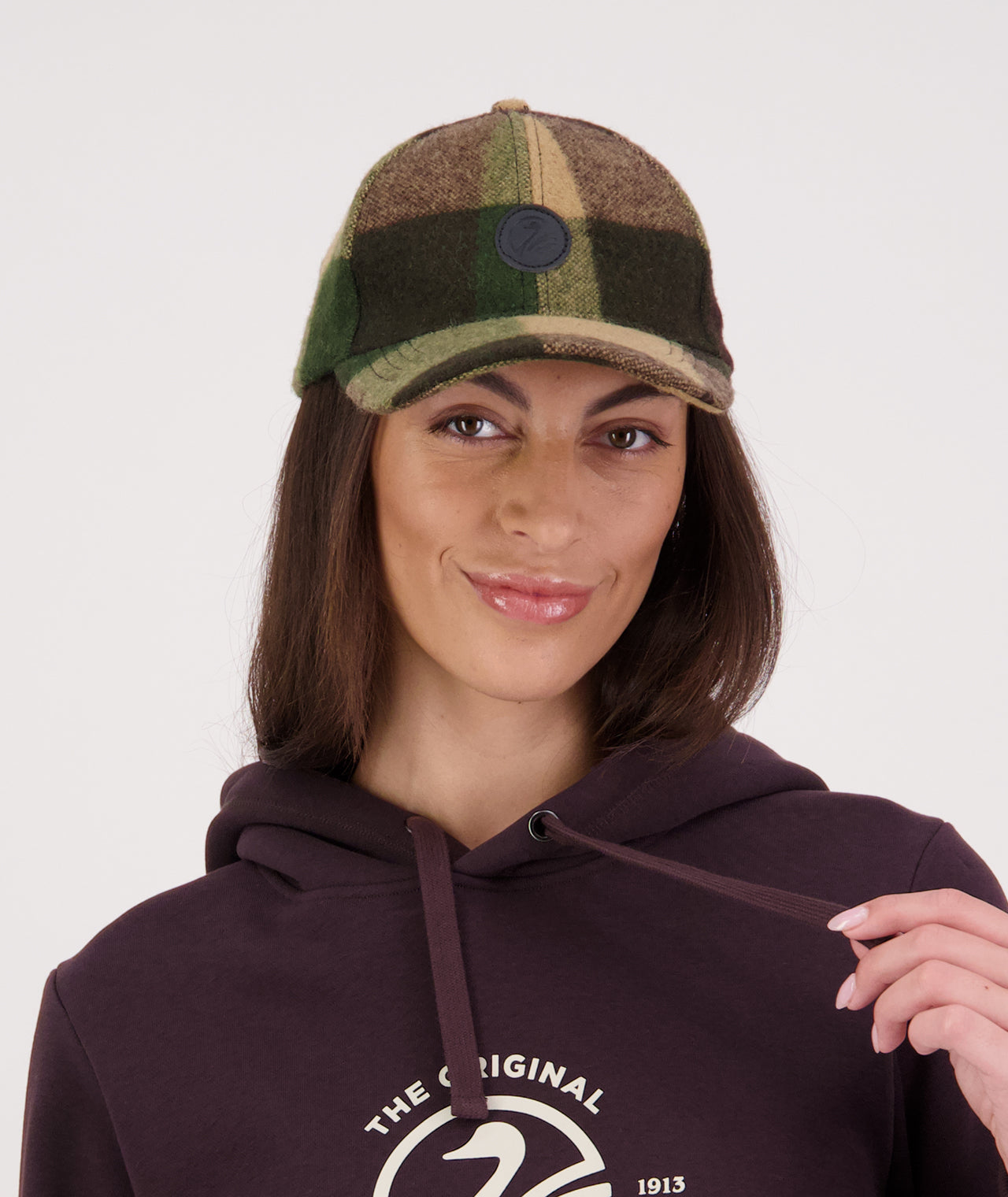 SWANDRI WOOL CHECK BASEBALL CAP