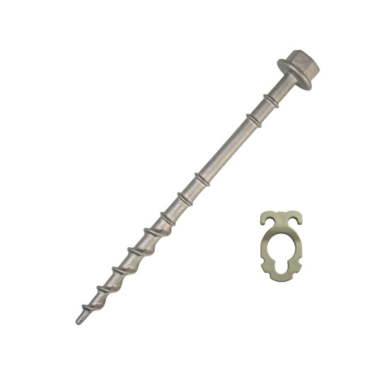 SUPEX 4PC 20CM SCREW IN PEG W/ GUY ROPE CLIP