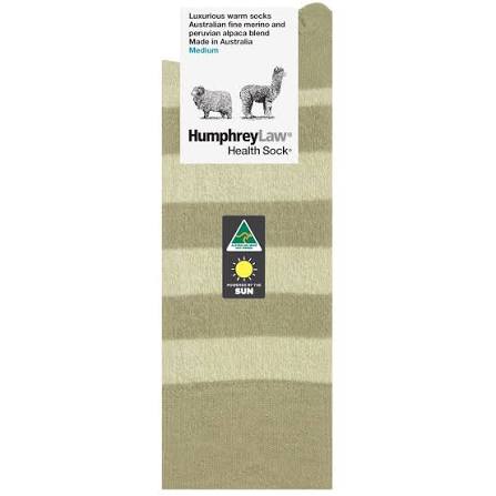 HUMPHREY LAW ALPACA WOOL BLEND HEALTH SOCK -STRIPED