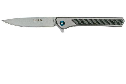 BUCK CAVALIER GREY 3 1/2" DROP POINT KNIFE