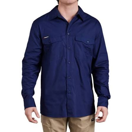 KING GEE W/COOL SHIRT NAVY 2XL