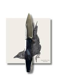 Koi "Chris" The Crow Pocket Knife
