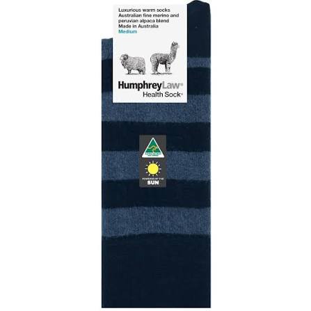 HUMPHREY LAW ALPACA WOOL BLEND HEALTH SOCK -STRIPED