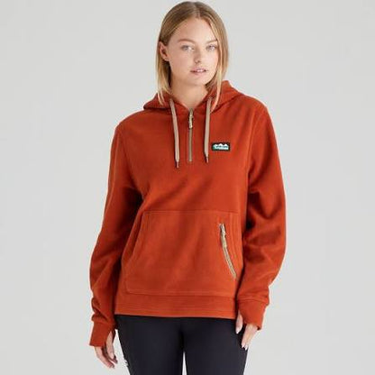 Ridgeline Womens Ballistic Fleece Hoodie Russet