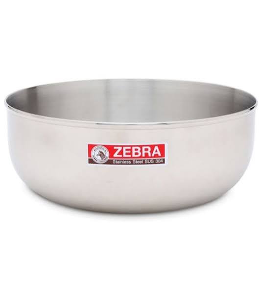 ZEBRA STAINLESS STEEL WATER BOWL