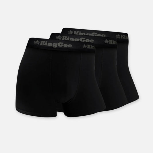 KING GEE BAMBOO TRUNK 3PK BLACK