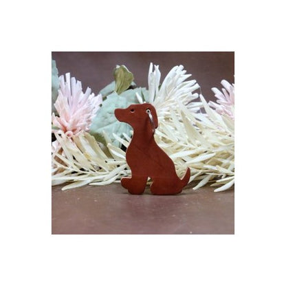 Leather Dog Keychain Large