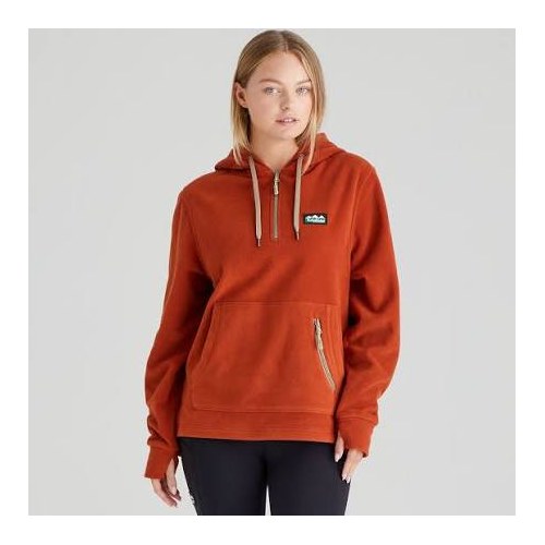 Ridgeline Womens Ballistic Fleece Hoodie Russet