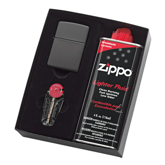 Zippo Lighter Box Set - Black Matte