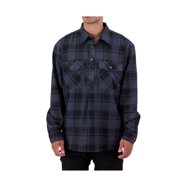 Swanndri Flannelette Egmont Shirt Mens Half Button