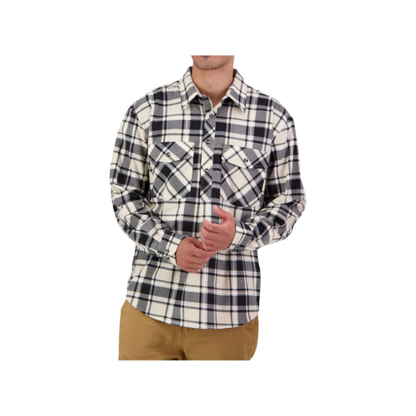 Swanndri Flannelette Egmont Shirt Mens Half Button
