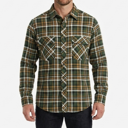 Swanndri Flannelette Egmont Shirt Mens Half Button