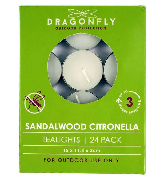Dragonfly sandalwood Tea Lights 24pkt