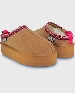 UGG Roughland Platform Slipper Chestnut