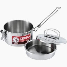 Zebra S/Steel Round Lunch Box