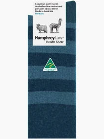 HUMPHREY LAW ALPACA WOOL BLEND HEALTH SOCK -STRIPED