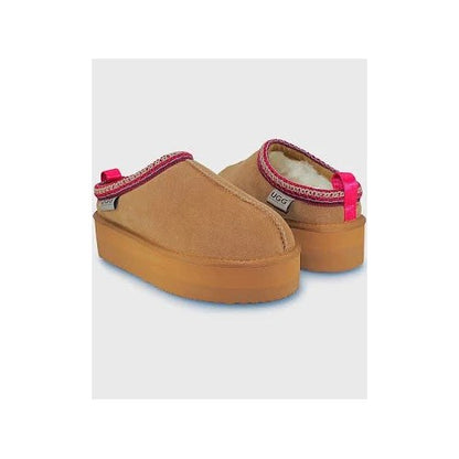 UGG Roughland Platform Slipper Chestnut