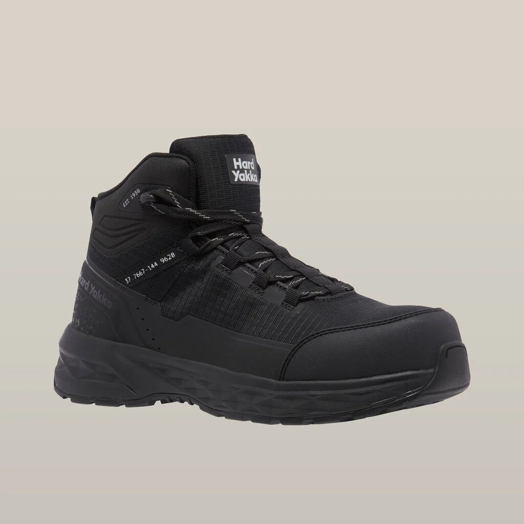 HARD YAKKA X MID WORK BOOT BLACK