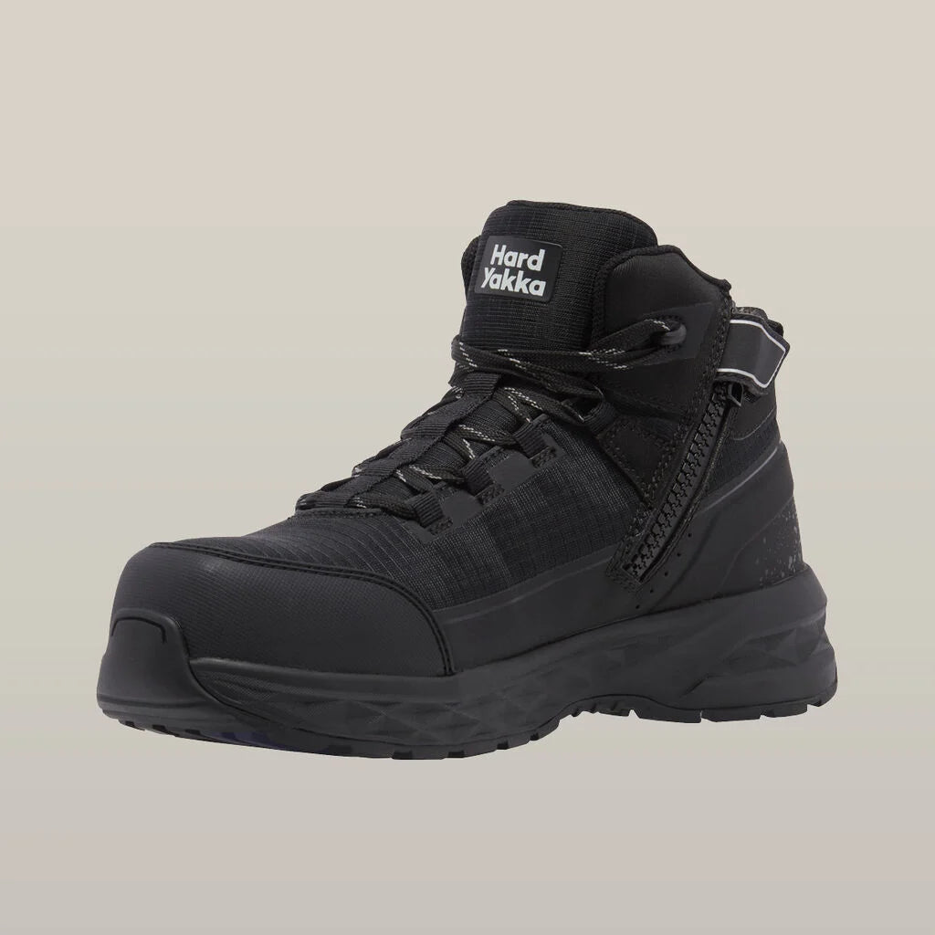 HARD YAKKA X MID WORK BOOT BLACK